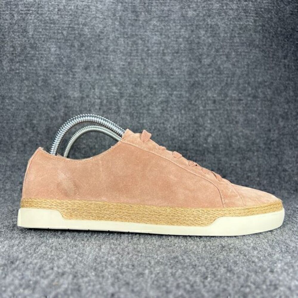 Vince Jadon Espadrille Sneakers Womens 9 Blush Pink Suede Leather Casual Minimal